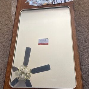 Modern Rectangular Wall Mirror with Silver Trim